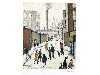 Appraisal: LAURENCE STEPHEN LOWRY RA - STREET SCENE offset lithograph signed