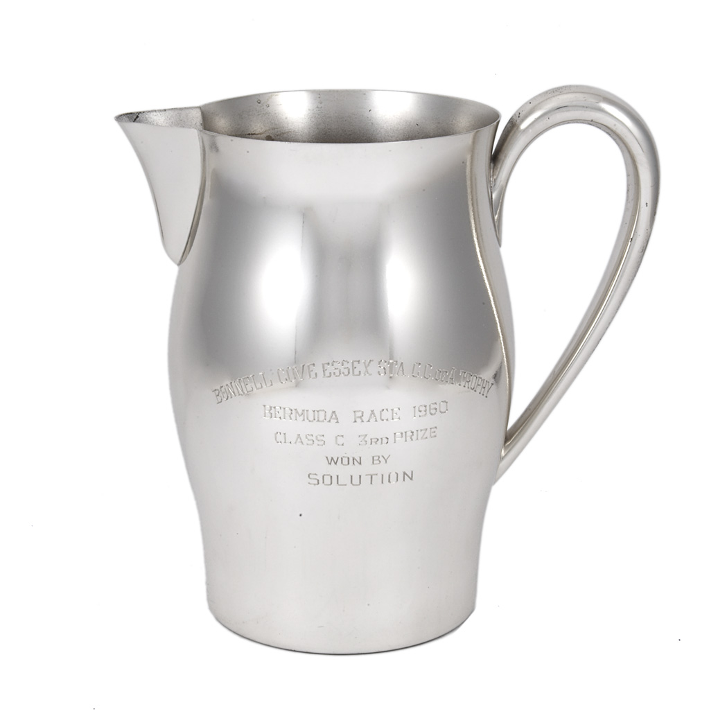 Appraisal: Group of Three Sterling Silver Pitchers Each engraved for presentation