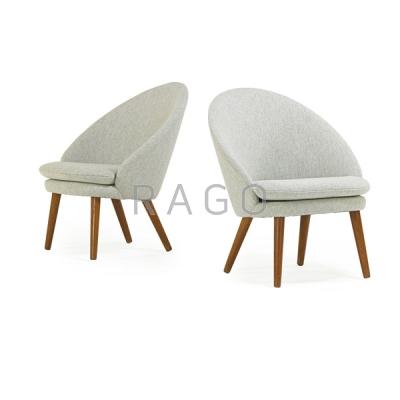 Appraisal: EJVIND JOHANSSON FDB MOBLER Pair of Easy chairs Condition Report