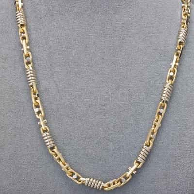 Appraisal: ITALIAN BICOLOR K GOLD CHAIN NECKLACE Solid yellow gold ship