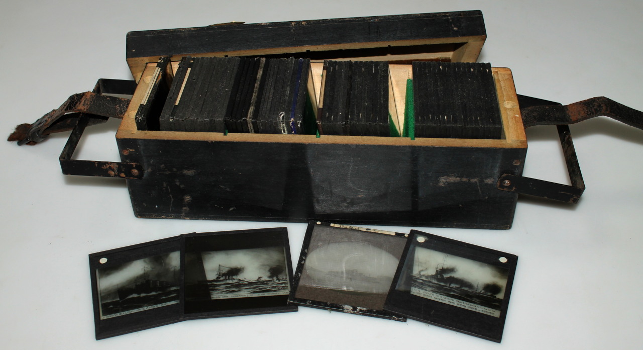 Appraisal: Various early thC Magic Lantern slides to include polychrome examples