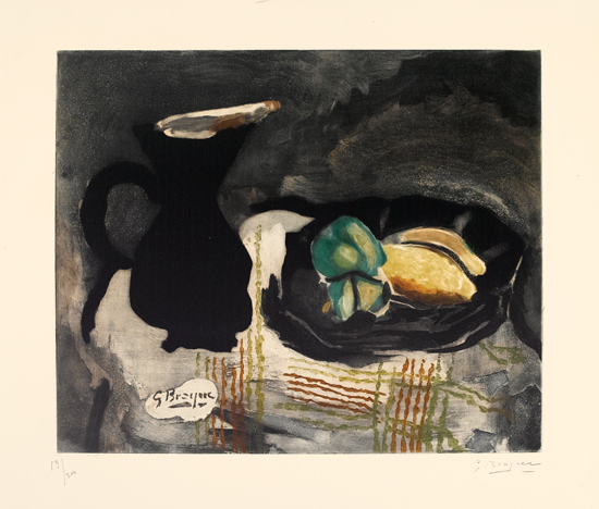 Appraisal: GEORGES BRAQUE after Pichet Noir et Citrons Color aquatint circa