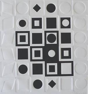 Appraisal: Victor Vasrely silkscreen Victor Vasarely Hungarian - - ''G-F-F''- silkscreen