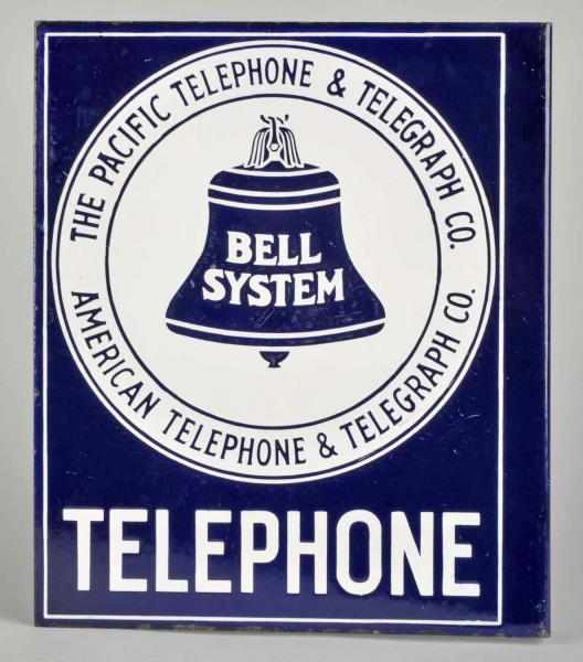 Appraisal: Porcelain Bell Telephone Flange Sign Description Double-sided Condition Near Mint