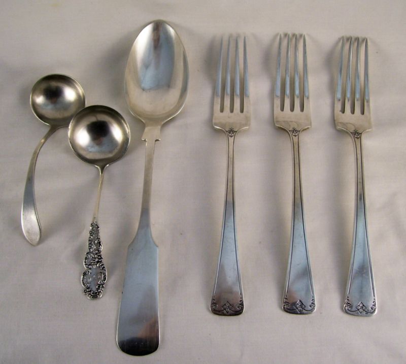 Appraisal: Sterling Flatware Lot Includes Gorham spoon measures long Three dinner