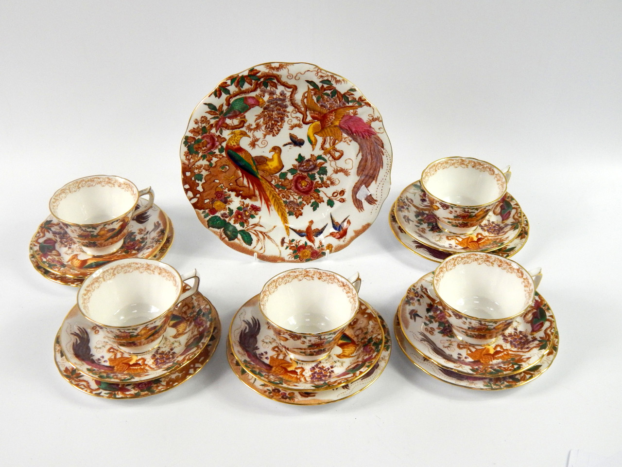 Appraisal: A Royal Crown Derby porcelain tea service decorated in the