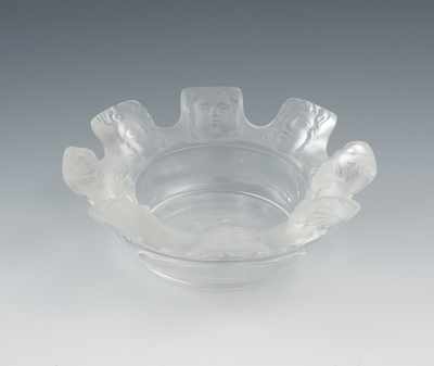 Appraisal: A Lalique Glass Ashtray Engraved Lalique France on the underside