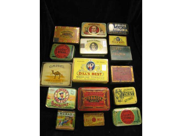 Appraisal: Collection of Tobacco Tins Webster Carolina Gem Dill's Best Jewel