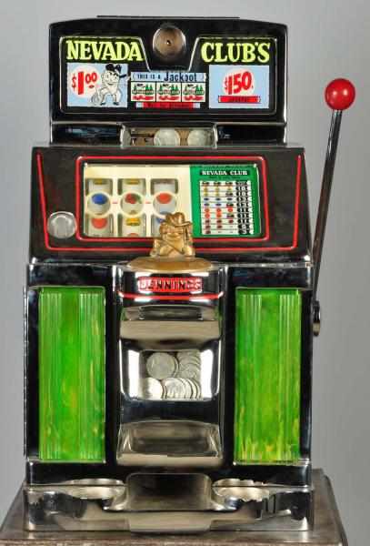 Appraisal: Jennings Nevada Club Machine Description Open front model with green