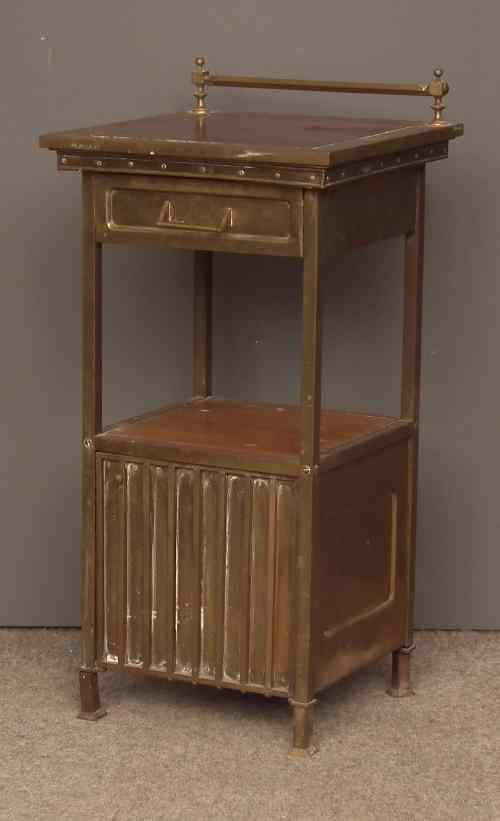 Appraisal: A th Century Continental brass mounted mahogany two tier side