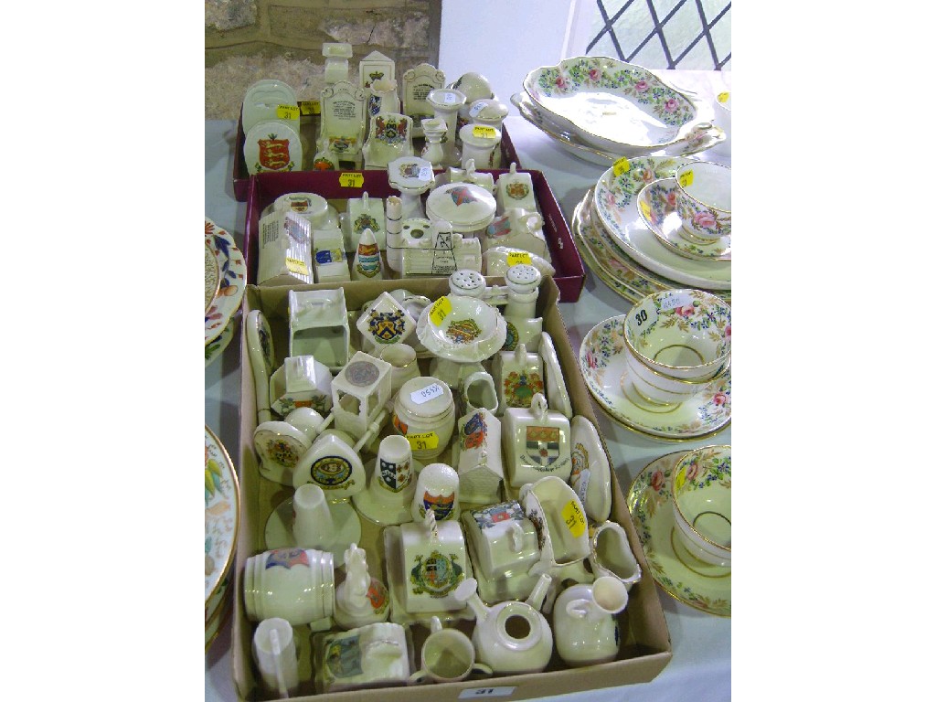 Appraisal: A quantity of crested wares including a Carlton china locomotive