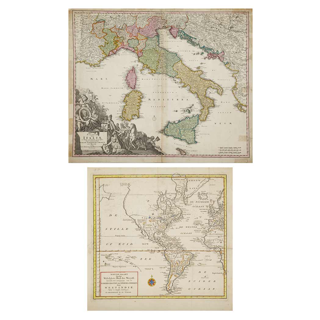 Appraisal: MAPS HOMANN JOHN BAP TIST Statuum totius Italiae Nuremberg x