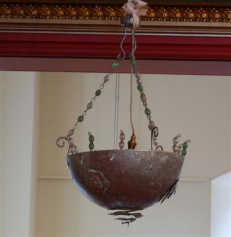 Appraisal: FOUR ZINC 'DIVINE' CEILING LIGHTS BY CATHERINE MACKAY PURVES LATE