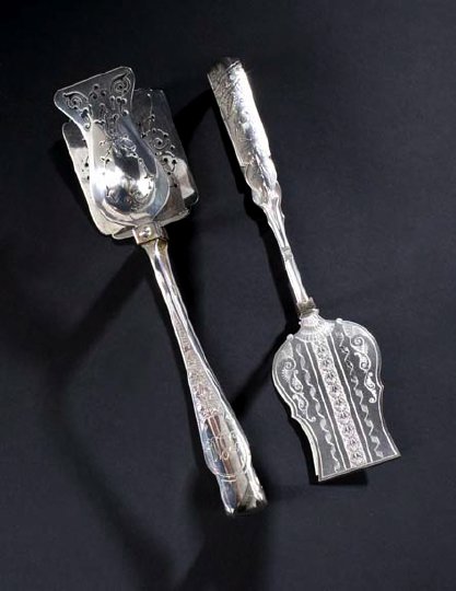 Appraisal: Two New York Sterling Silver Sandwich Servers fourth quarter th