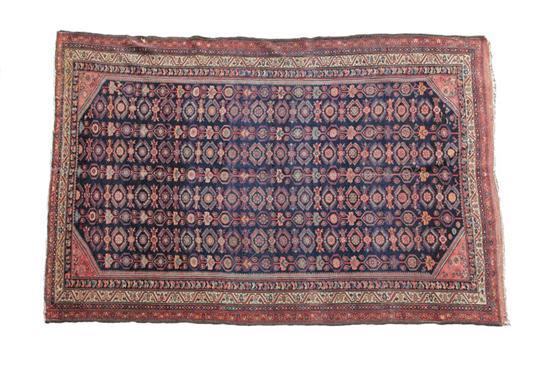 Appraisal: ORIENTAL RUG Bakhtiari Multiple borders with blue ground ' x