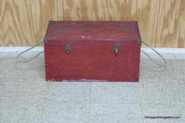 Appraisal: Vintage Hand Made Primitive Farm Tool BoxThis is a very