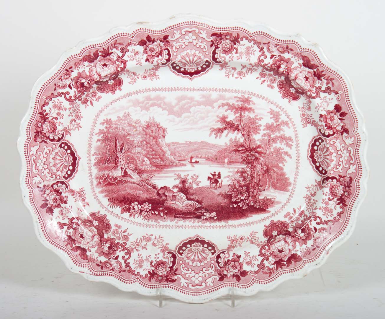 Appraisal: Adams Harpers Ferry U S red transfer platter circa x