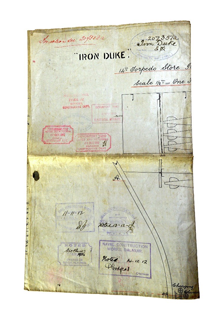 Appraisal: ROYAL NAVY - The Grand Fleet an original scale drawing