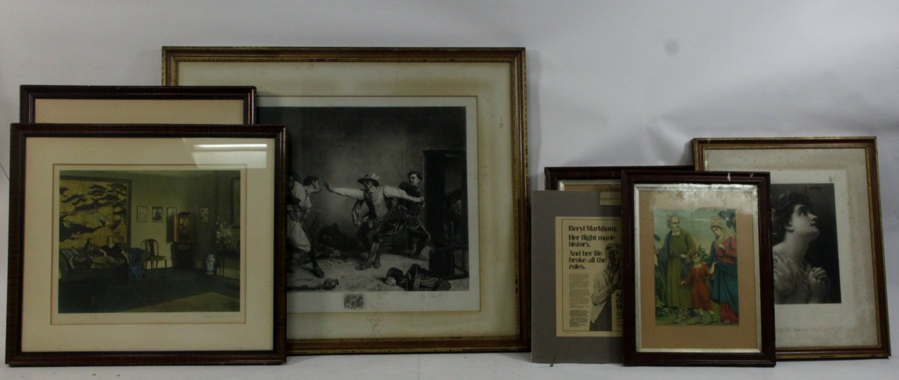 Appraisal: Chiqueti after Meissonier The Disagreement black and white signed print