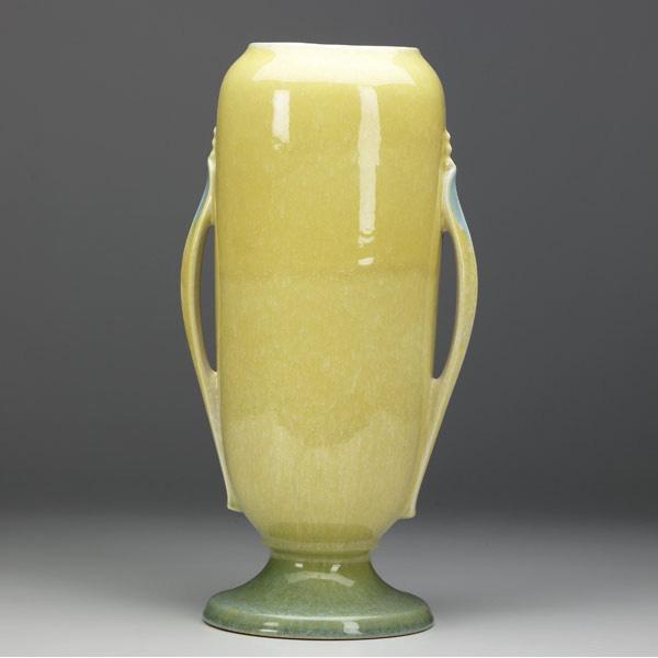 Appraisal: ROSEVILLE Yellow Orian vase - Unmarked