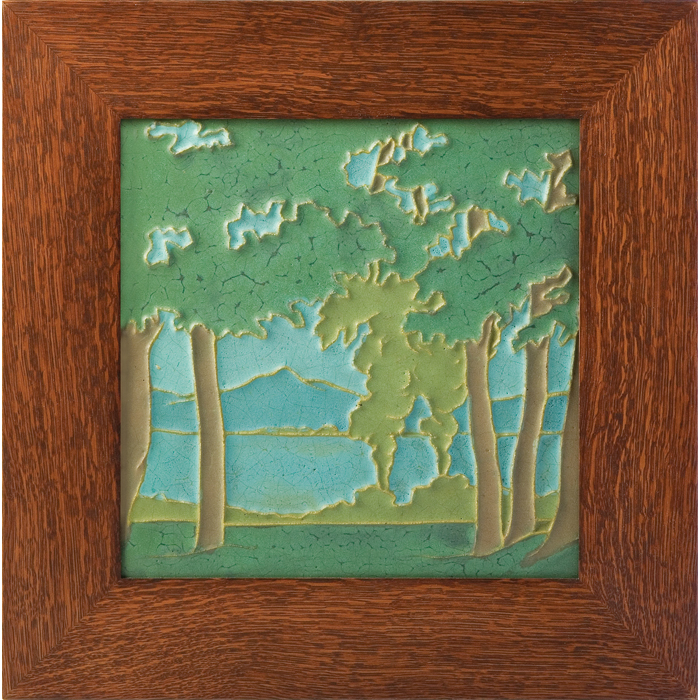 Appraisal: Good Rookwood Faience tile big tile with a finely executed