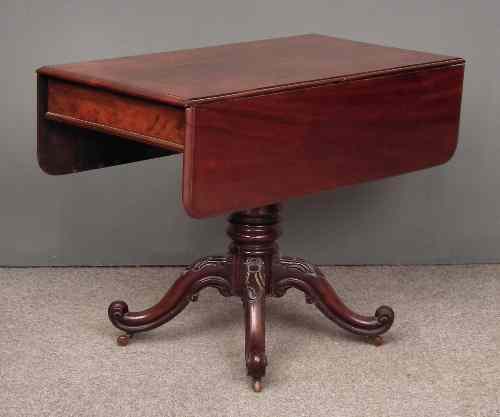 Appraisal: An early Victorian mahogany dropleaf supper table with D-shaped flaps