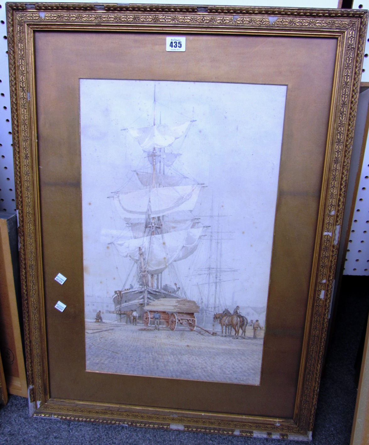 Appraisal: Bernard Finnegan Gribble - Tall Ships watercolour signed and dated