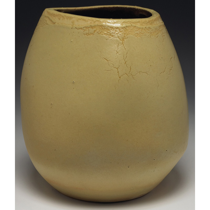 Appraisal: Russell Wright vase by Bauer bulbous and spouted shape covered