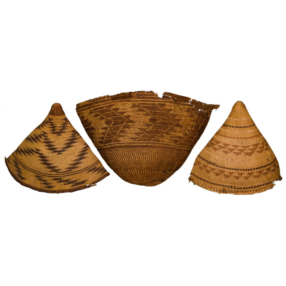 Appraisal: NORTHERN CALIFORNIA BURDEN BASKET ASSORTMENT traditional items having conical shape