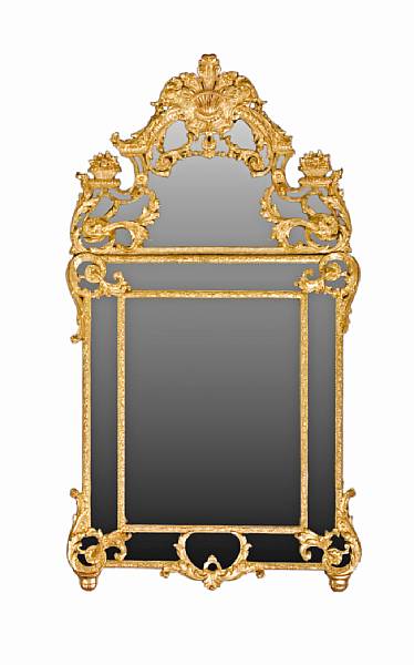 Appraisal: A fine R gence giltwood mirror second quarter th century