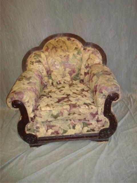 Appraisal: Art Deco upholstered chair Dimensions wide x back height