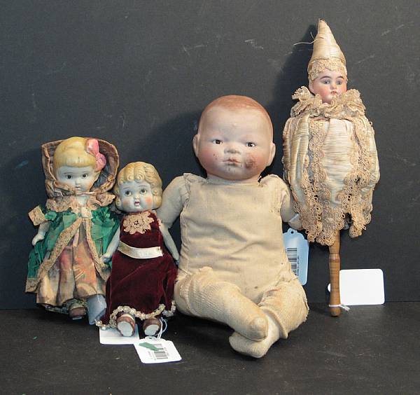 Appraisal: Grouping of Bisque dolls An assembled grouping of dolls with