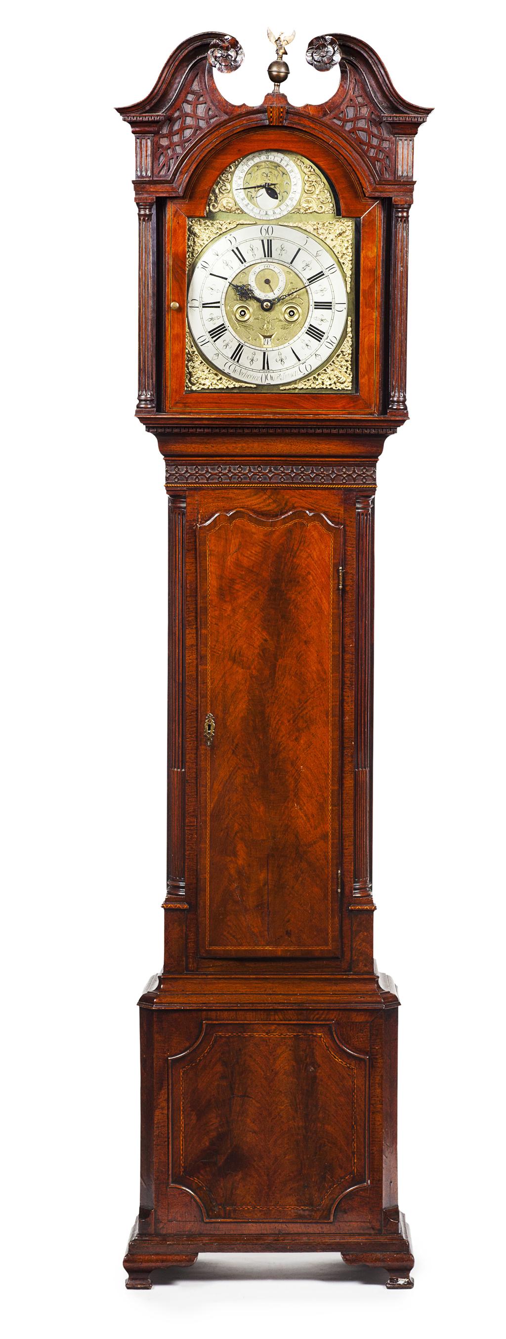 Appraisal: GEORGE III MAHOGANY LONGCASE CLOCK BY WILLIAM NICHOLSON WHITEHAVEN TH