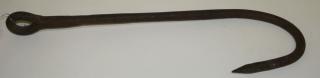 Appraisal: Large Wrought Iron Meat Hook th C wrought iron meat