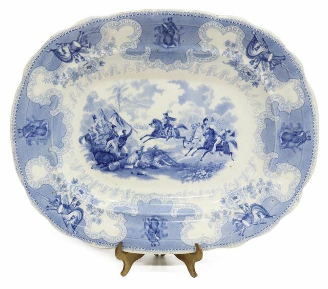 Appraisal: Scarce English Staffordshire service platter in the Texian Campaigne pattern