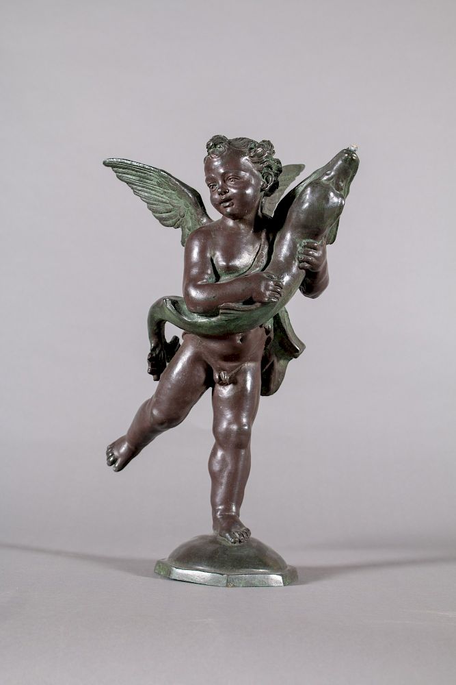 Appraisal: Putto with Dolphin' After Andrea del Verrocchio Putto with Dolphin'