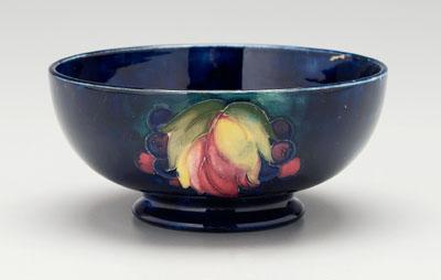 Appraisal: Moorcroft art pottery bowl multi-colored grapes and leaves on rich