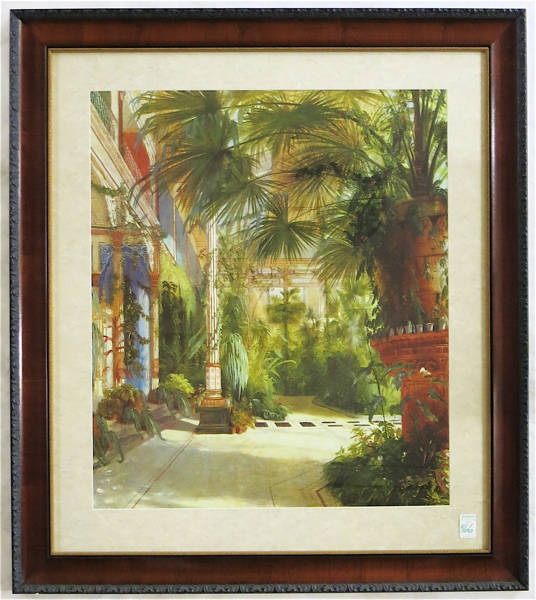 Appraisal: AFTER KARL BLECHEN GERMAN - COLOR PRINT The Palm House