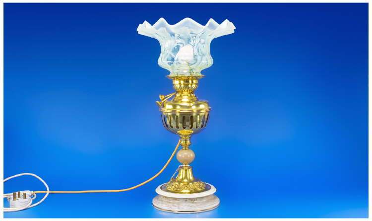 Appraisal: Brass Oil Lamp inches in height