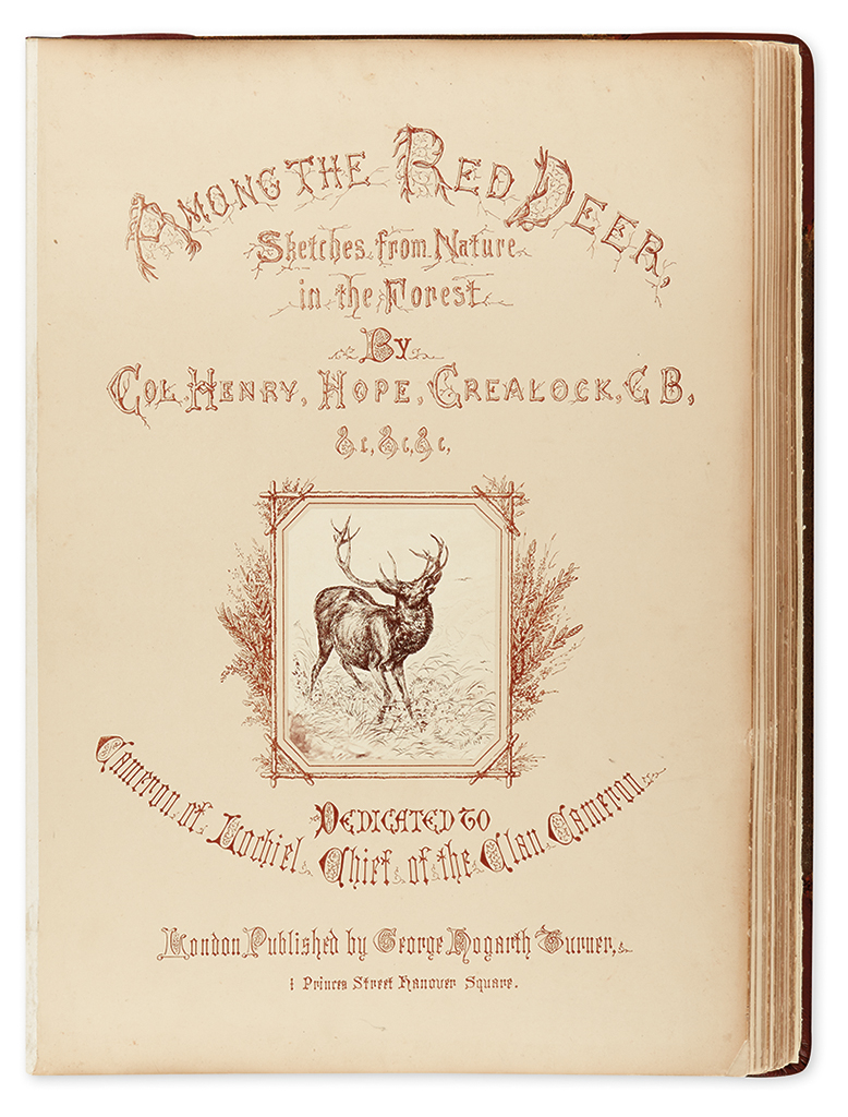 Appraisal: HUNTING Crealock Henry Hope Among the Red Deer Sketches from