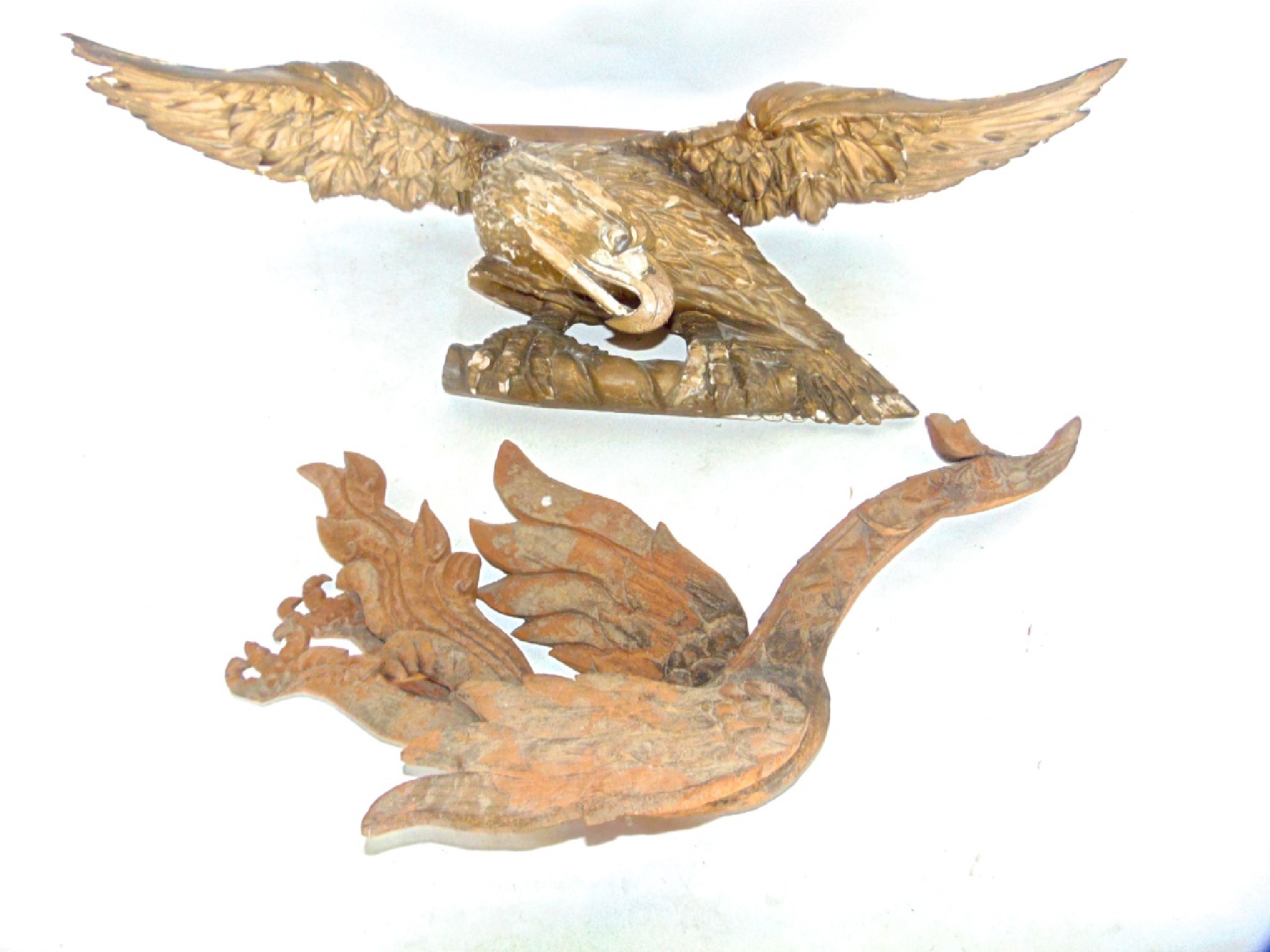 Appraisal: A th century gilt plaster model of a perching eagle