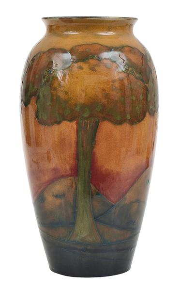 Appraisal: A WILLIAM MOORCROFT EVENTIDE VASE CIRCA impressed Moorcroft Made in