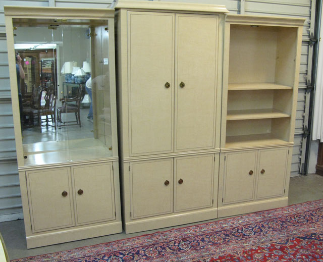 Appraisal: THREE-SECTION WALL UNIT Drexel Heritage Furnishings Inc Status line with