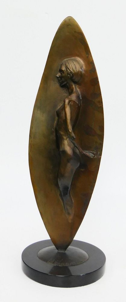 Appraisal: ANDREW DEVRIES CLASSIC BRONZE WOMAN IN WALL An award winning