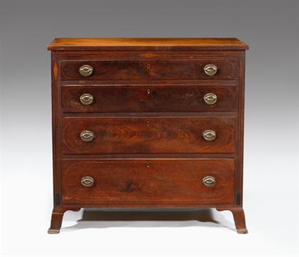 Appraisal: Federal inlaid mahogany chest of drawers late th early th