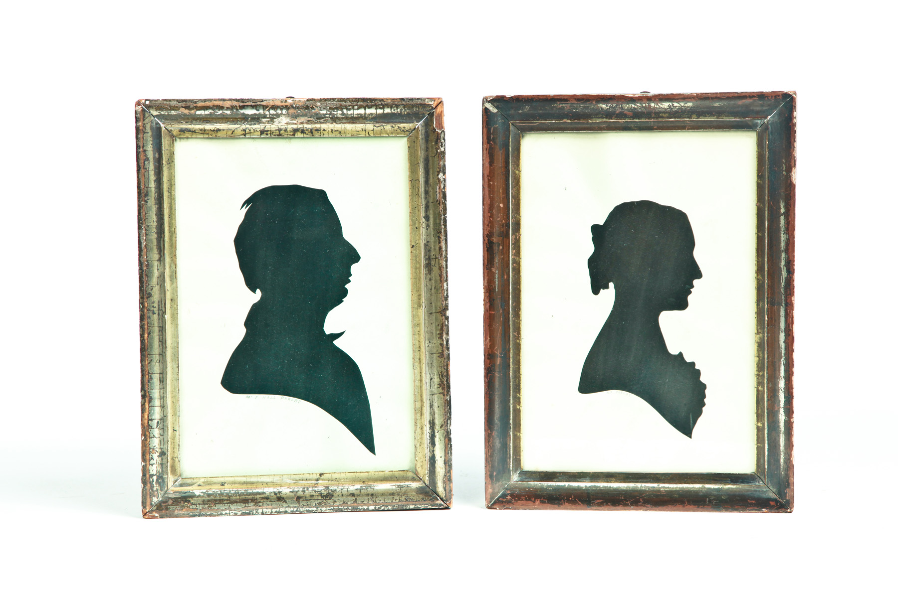 Appraisal: PAIR OF SILHOUETTES American or English nd quarter- th century