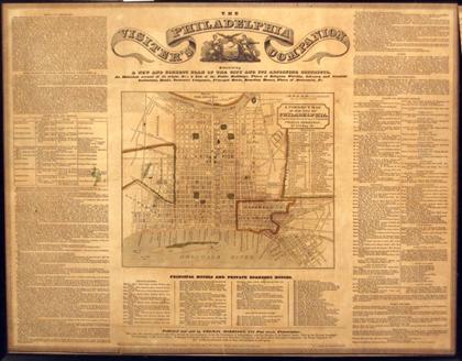 Appraisal: piece Hand-Colored Map The Philadelphia Visitor's Companion Philadelphia Thomas Morrison