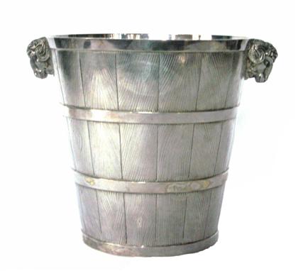 Appraisal: Silverplated wine cooler and ice buckettiffany co new york ny