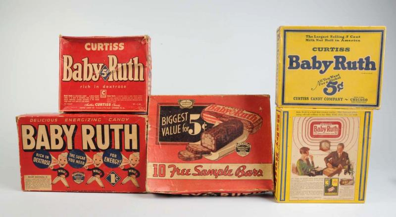 Appraisal: Lot Of Baby Ruth Candy Boxes One box has a