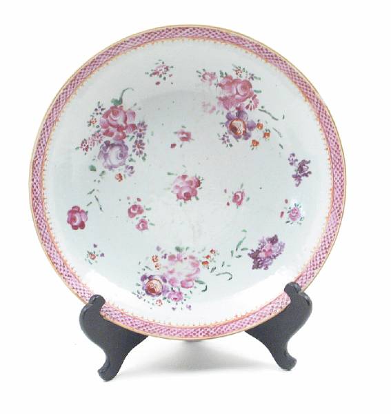 Appraisal: A Chinese export floral painted porcelain dish diameter in